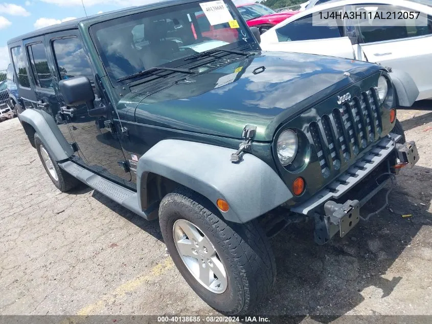 2010 Jeep Wrangler Unlimited Sport VIN: 1J4HA3H11AL212057 Lot: 40138685