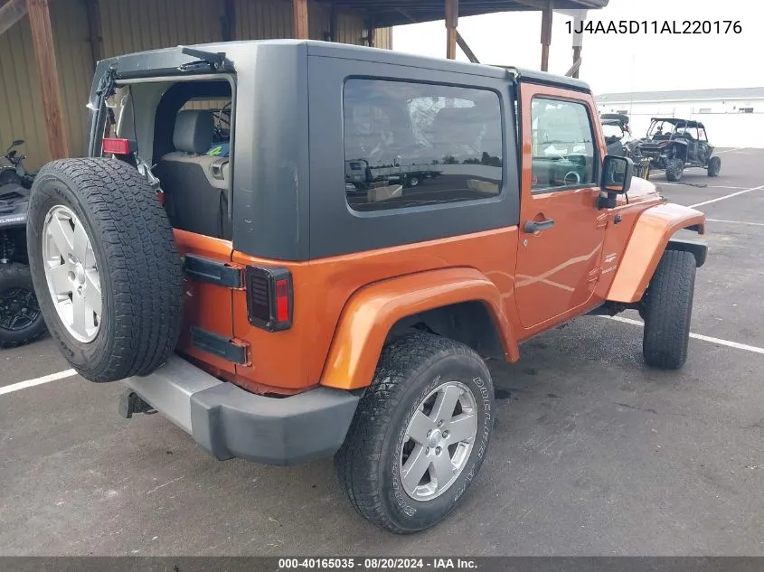 2010 Jeep Wrangler Sahara VIN: 1J4AA5D11AL220176 Lot: 40165035