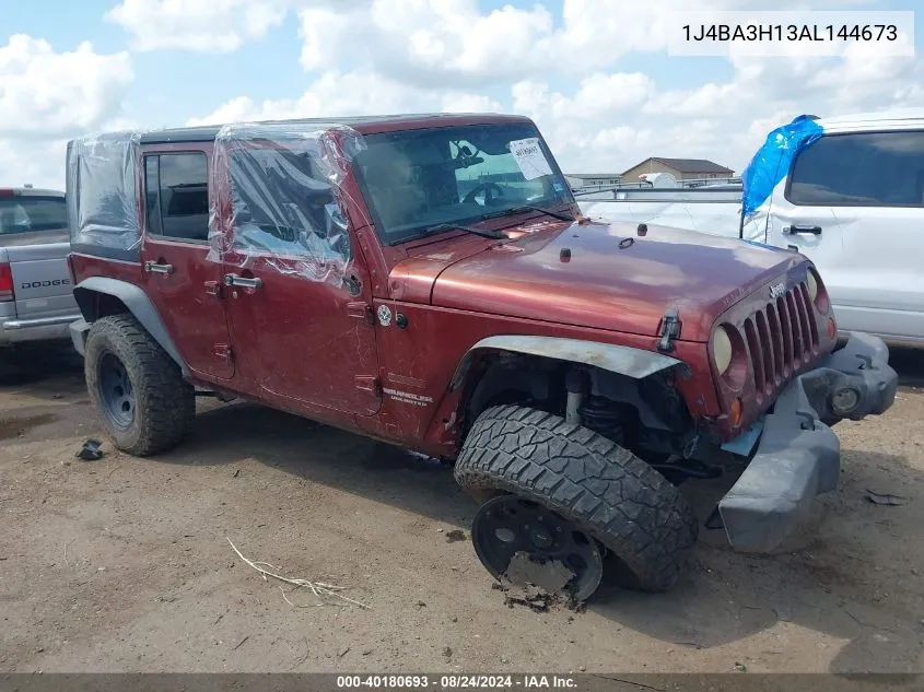 1J4BA3H13AL144673 2010 Jeep Wrangler Unlimited Sport