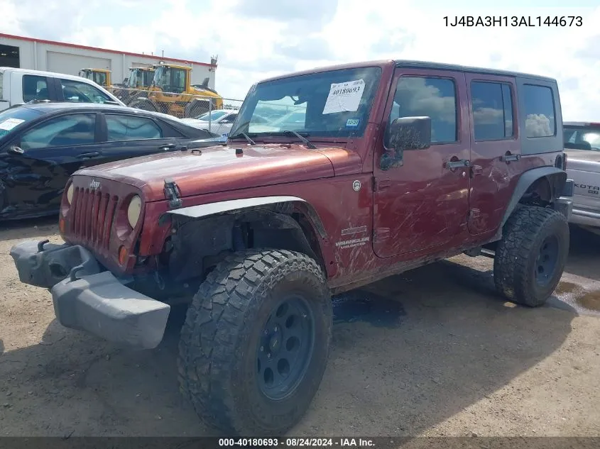 1J4BA3H13AL144673 2010 Jeep Wrangler Unlimited Sport