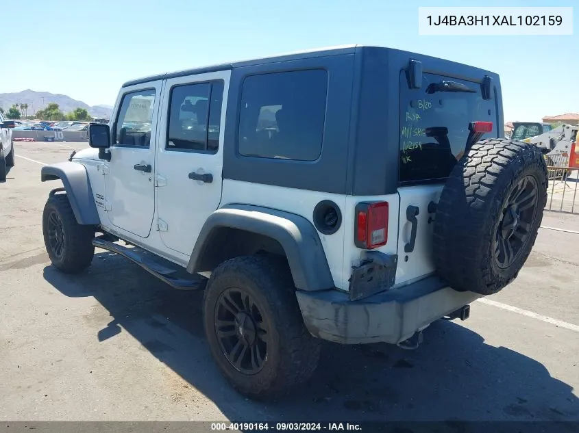 2010 Jeep Wrangler Unlimited Sport VIN: 1J4BA3H1XAL102159 Lot: 40190164