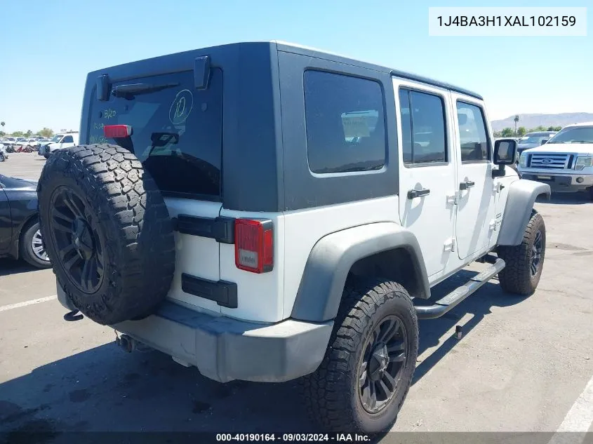 1J4BA3H1XAL102159 2010 Jeep Wrangler Unlimited Sport