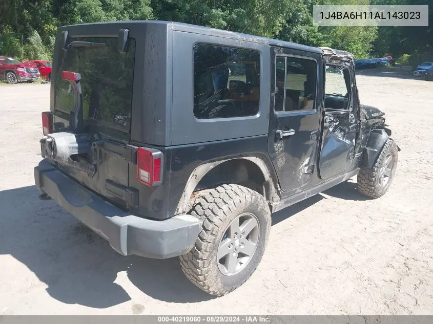 2010 Jeep Wrangler Unlimited Rubicon VIN: 1J4BA6H11AL143023 Lot: 40219060