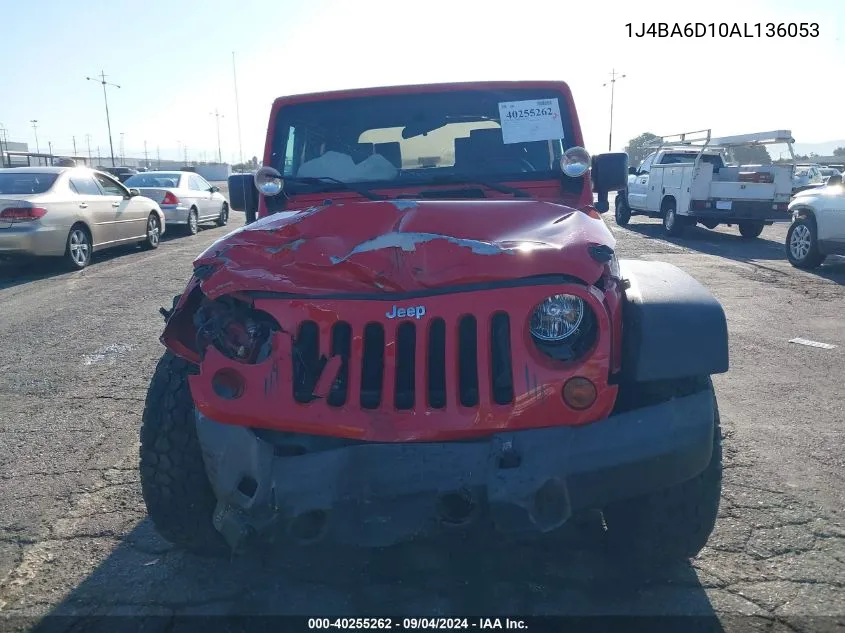 2010 Jeep Wrangler Rubicon VIN: 1J4BA6D10AL136053 Lot: 40255262