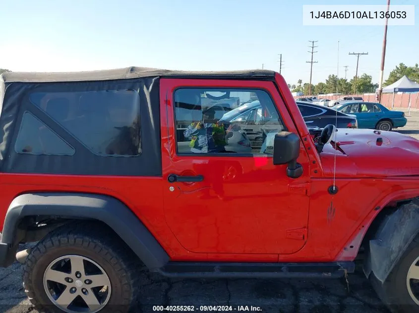 2010 Jeep Wrangler Rubicon VIN: 1J4BA6D10AL136053 Lot: 40255262