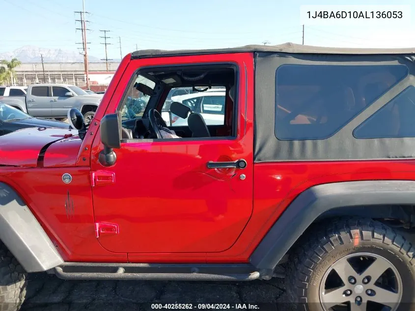 2010 Jeep Wrangler Rubicon VIN: 1J4BA6D10AL136053 Lot: 40255262