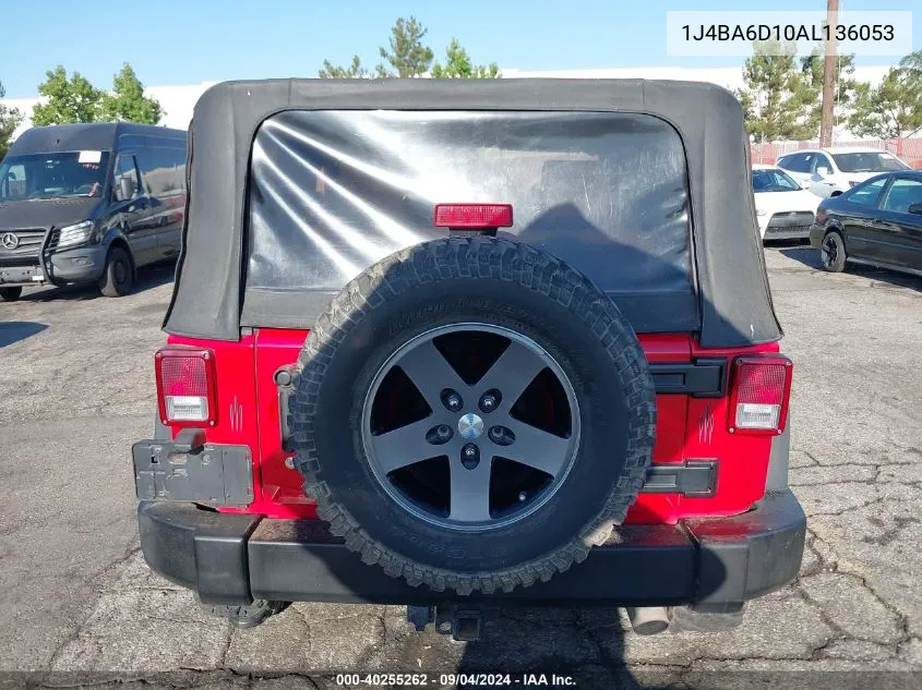 2010 Jeep Wrangler Rubicon VIN: 1J4BA6D10AL136053 Lot: 40255262