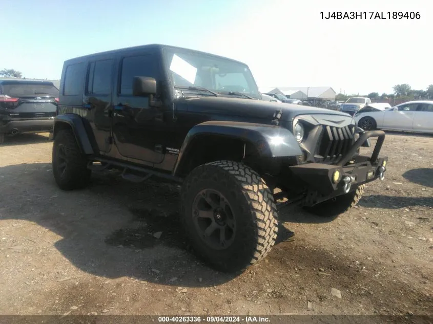 2010 Jeep Wrangler Unlimited Sport VIN: 1J4BA3H17AL189406 Lot: 40263336