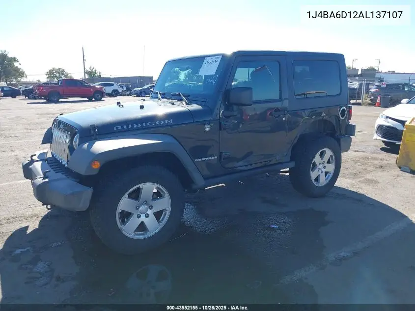 1J4BA6D12AL137107 2010 Jeep Wrangler Rubicon