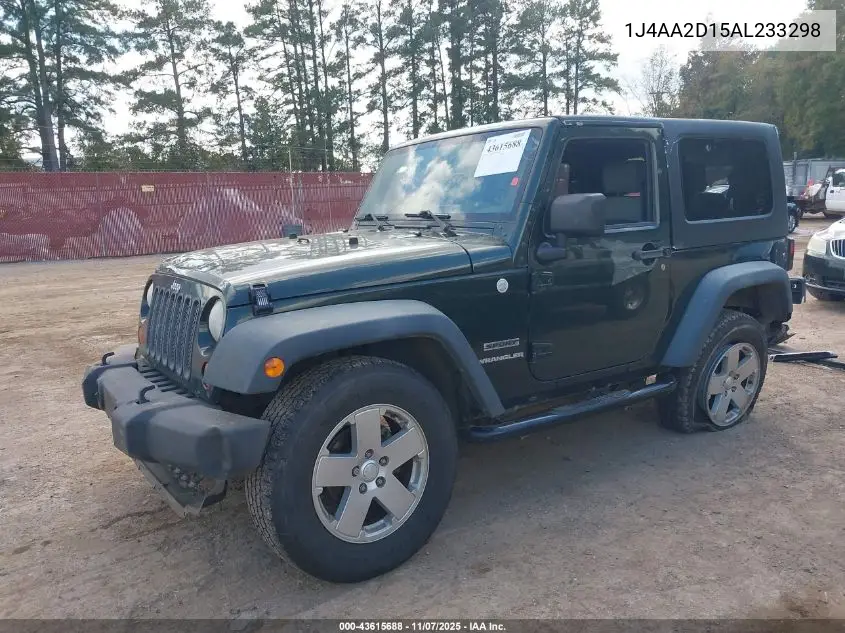 1J4AA2D15AL233298 2010 Jeep Wrangler Sport