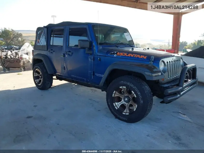 1J4BA3H10AL214288 2010 Jeep Wrangler Unlimited Sport