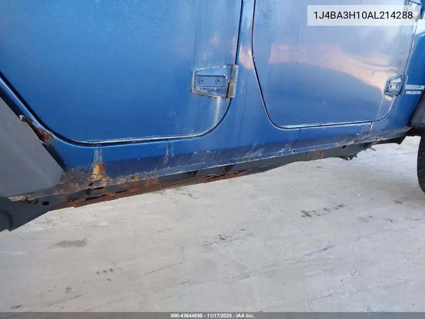 1J4BA3H10AL214288 2010 Jeep Wrangler Unlimited Sport
