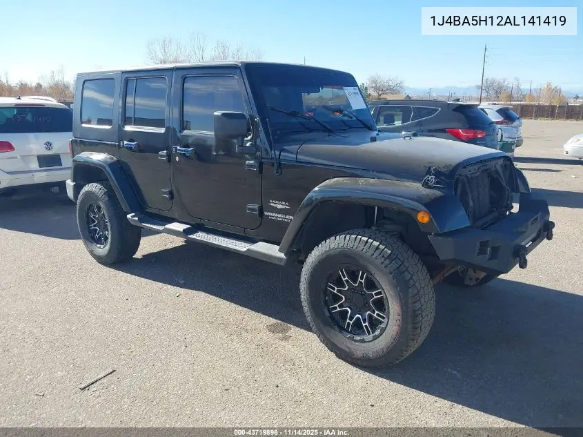 1J4BA5H12AL141419 2010 Jeep Wrangler Unlimited Sahara