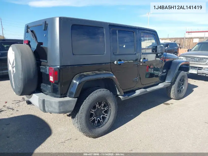 1J4BA5H12AL141419 2010 Jeep Wrangler Unlimited Sahara