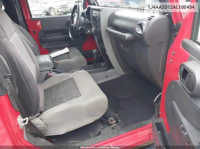 1J4AA2D12AL100434 2010 Jeep Wrangler Sport