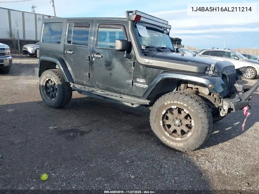 1J4BA5H16AL211214 2010 Jeep Wrangler Unlimited Sahara