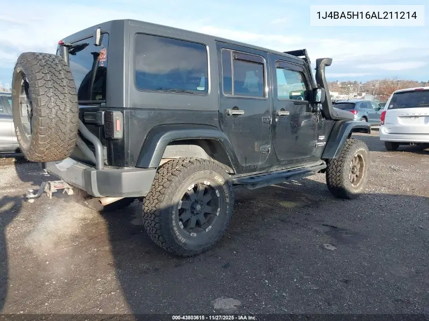 1J4BA5H16AL211214 2010 Jeep Wrangler Unlimited Sahara