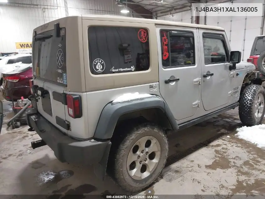 1J4BA3H1XAL136005 2010 Jeep Wrangler Unlimited Sport