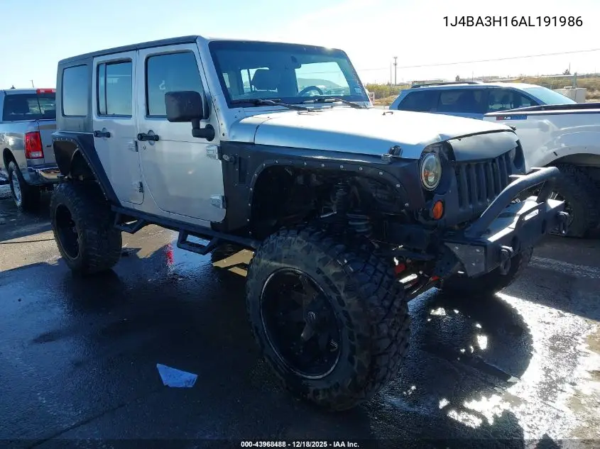 1J4BA3H16AL191986 2010 Jeep Wrangler Unlimited Sport