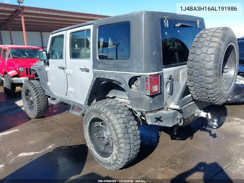 1J4BA3H16AL191986 2010 Jeep Wrangler Unlimited Sport