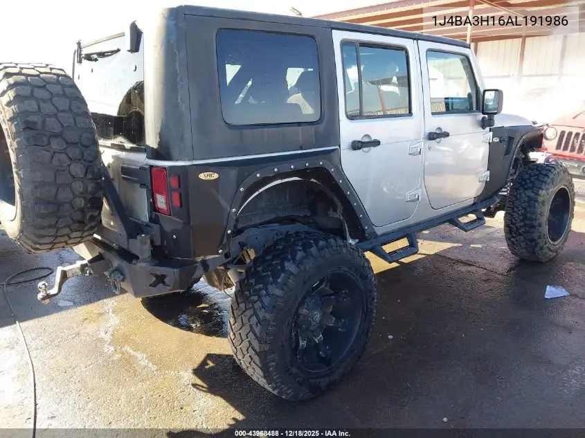 1J4BA3H16AL191986 2010 Jeep Wrangler Unlimited Sport