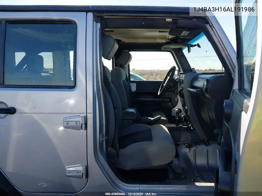 1J4BA3H16AL191986 2010 Jeep Wrangler Unlimited Sport