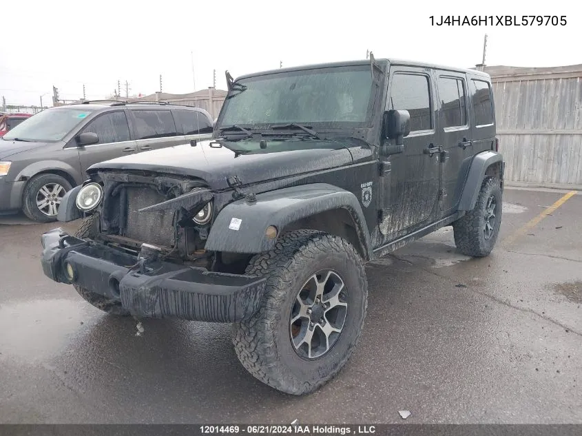 2011 Jeep Wrangler Unlimited VIN: 1J4HA6H1XBL579705 Lot: 12014469