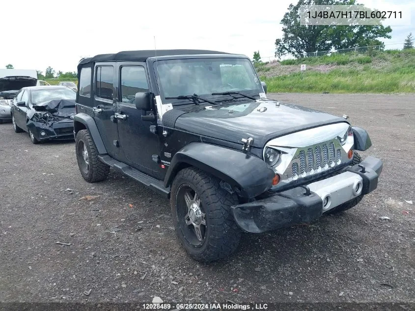 2011 Jeep Wrangler Unlimited 70Th Anniversary VIN: 1J4BA7H17BL602711 Lot: 12028489