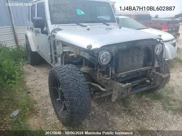 2011 Jeep Wrangler Unlimited 70Th Anniv VIN: 1J4BA7H10BL602887 Lot: 20170048