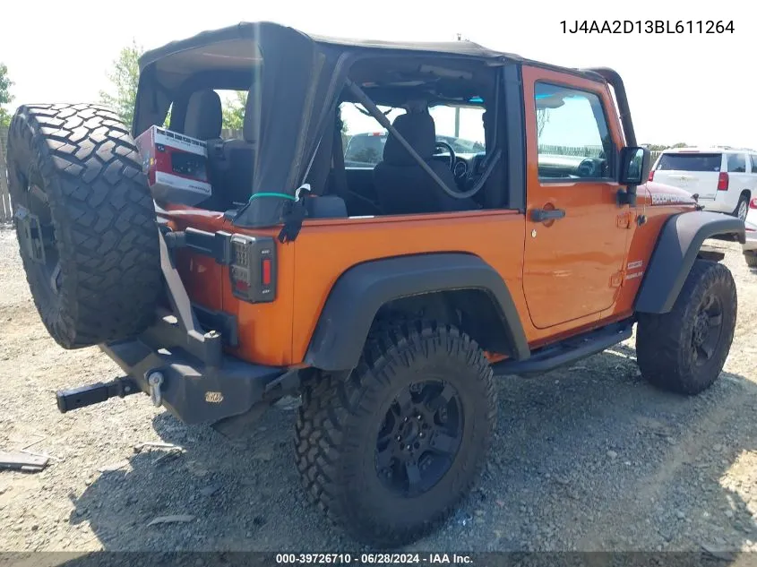 2011 Jeep Wrangler Sport VIN: 1J4AA2D13BL611264 Lot: 39726710