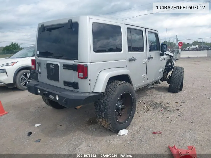 2011 Jeep Wrangler Unlimited 70Th Anniversary VIN: 1J4BA7H16BL607012 Lot: 39755921