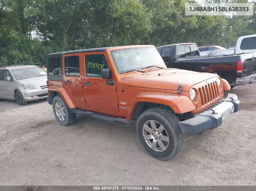 2011 Jeep Wrangler Unlimited Sahara VIN: 1J4BA5H15BL638353 Lot: 39787379