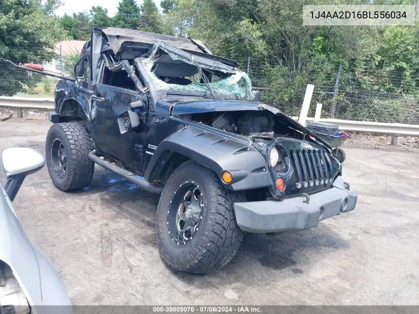 2011 Jeep Wrangler Sport VIN: 1J4AA2D16BL556034 Lot: 39809070