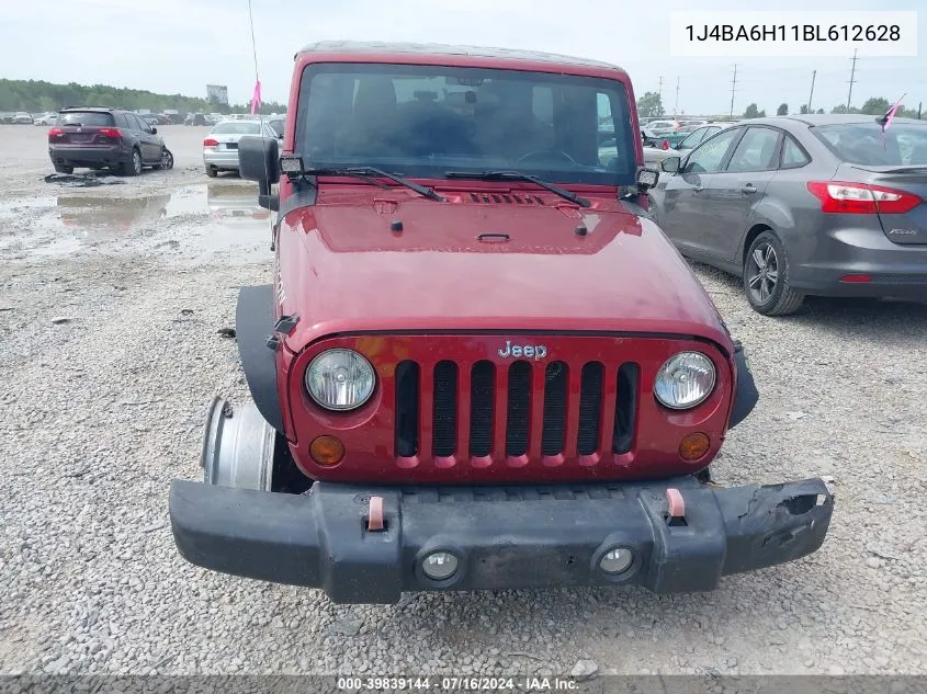 1J4BA6H11BL612628 2011 Jeep Wrangler Unlimited Rubicon