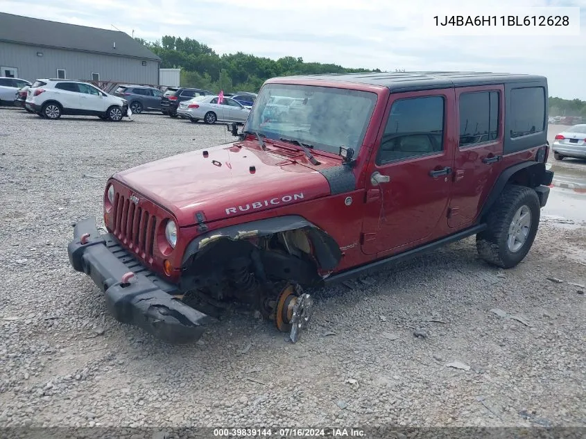 2011 Jeep Wrangler Unlimited Rubicon VIN: 1J4BA6H11BL612628 Lot: 39839144