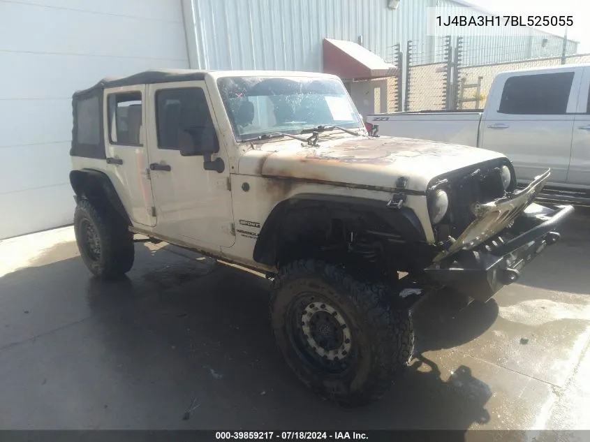 1J4BA3H17BL525055 2011 Jeep Wrangler Unlimited Sport