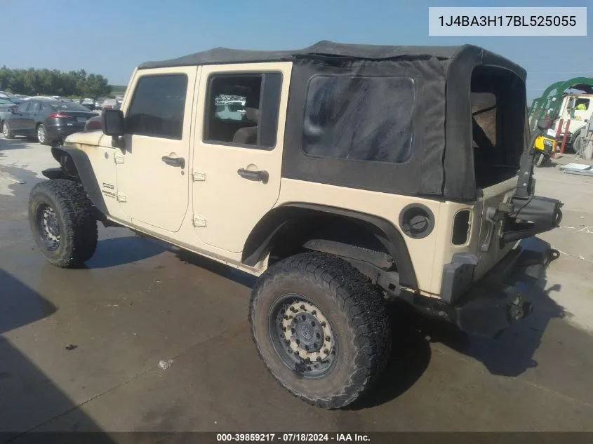 1J4BA3H17BL525055 2011 Jeep Wrangler Unlimited Sport