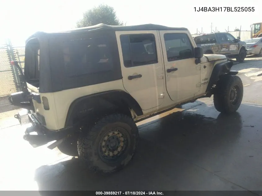 1J4BA3H17BL525055 2011 Jeep Wrangler Unlimited Sport