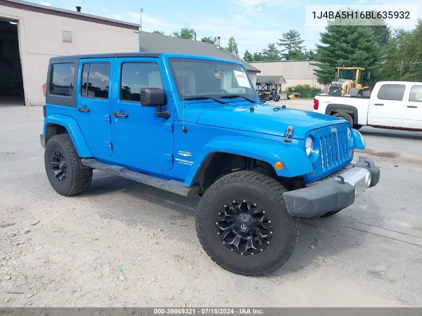 2011 Jeep Wrangler Unlimited Sahara VIN: 1J4BA5H16BL635932 Lot: 39869321