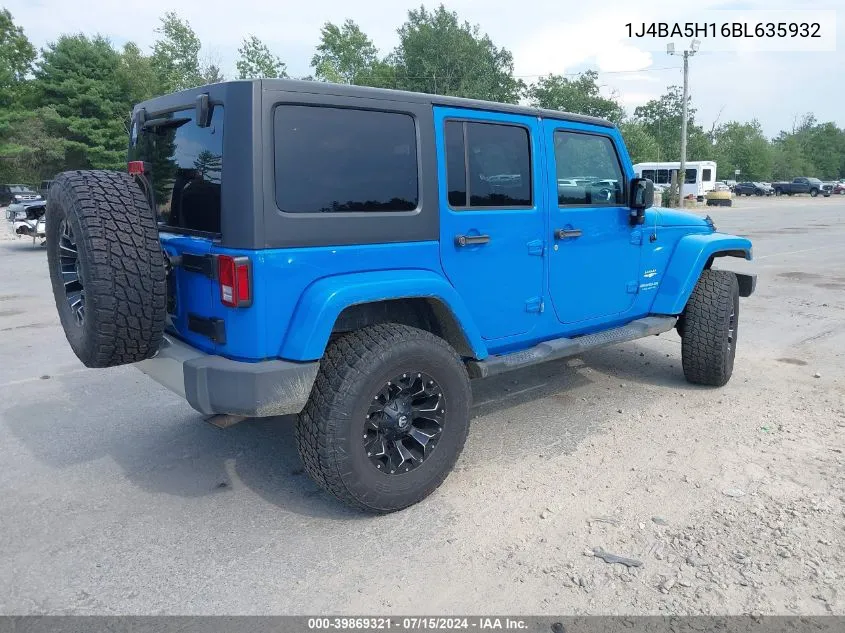 1J4BA5H16BL635932 2011 Jeep Wrangler Unlimited Sahara