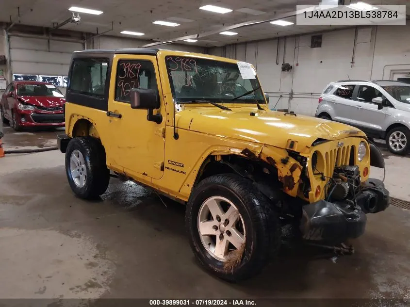 1J4AA2D13BL538784 2011 Jeep Wrangler Sport