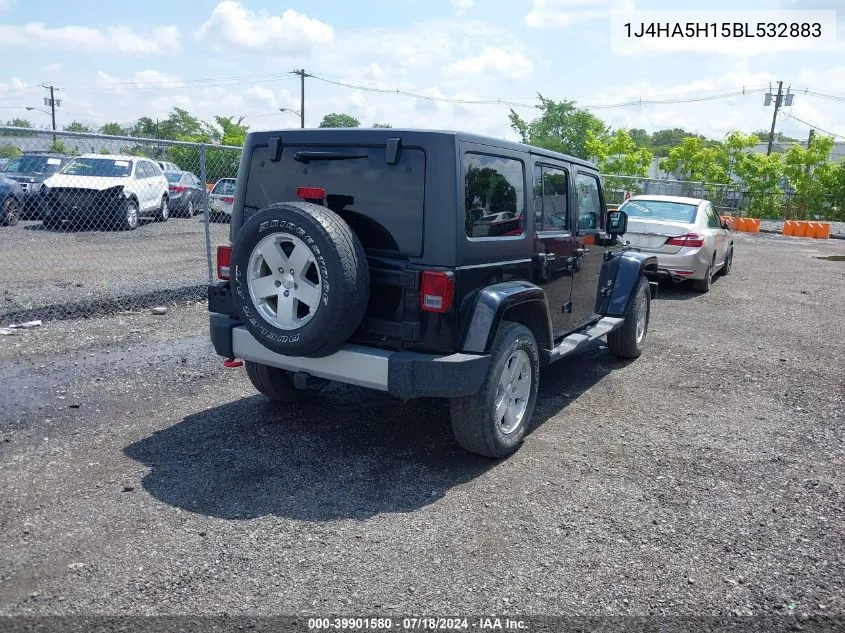 2011 Jeep Wrangler Unlimited Sahara VIN: 1J4HA5H15BL532883 Lot: 39901580