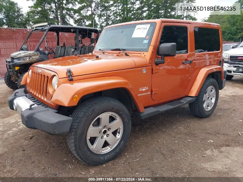 2011 Jeep Wrangler Sahara VIN: 1J4AA5D18BL546235 Lot: 39917364