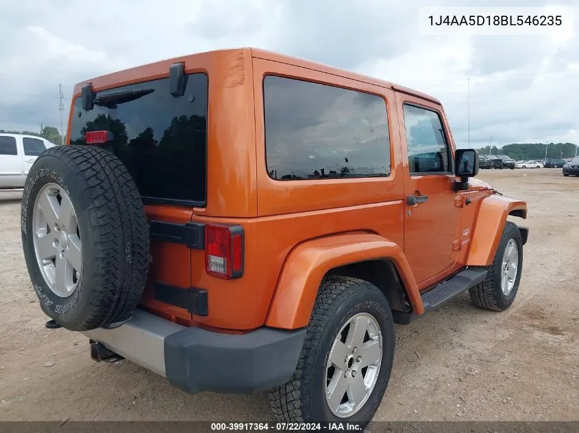 1J4AA5D18BL546235 2011 Jeep Wrangler Sahara