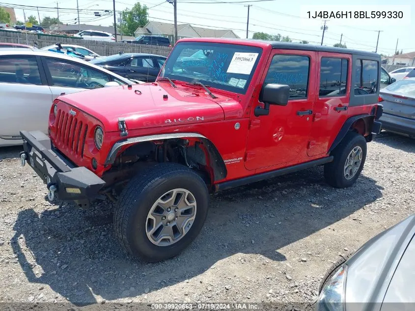 2011 Jeep Wrangler Unlimited Rubicon VIN: 1J4BA6H18BL599330 Lot: 39920663