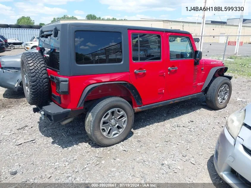 2011 Jeep Wrangler Unlimited Rubicon VIN: 1J4BA6H18BL599330 Lot: 39920663