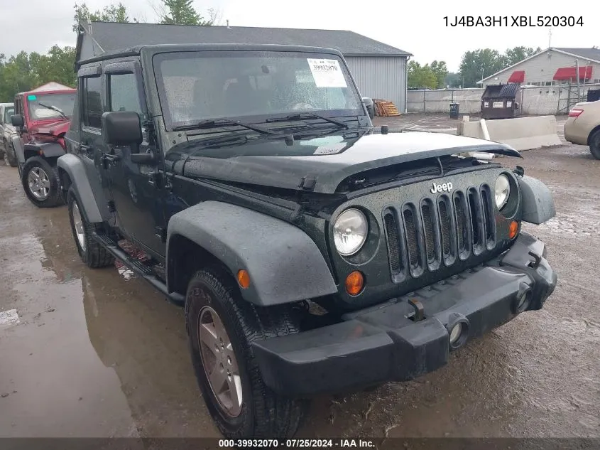 2011 Jeep Wrangler Unlimited Sport VIN: 1J4BA3H1XBL520304 Lot: 39932070