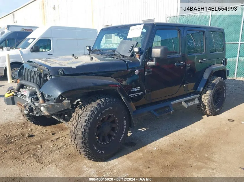 1J4BA5H14BL554993 2011 Jeep Wrangler Unlimited Sahara