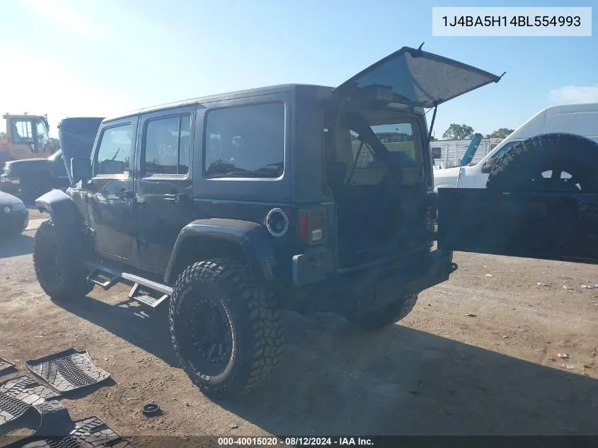 2011 Jeep Wrangler Unlimited Sahara VIN: 1J4BA5H14BL554993 Lot: 40015020