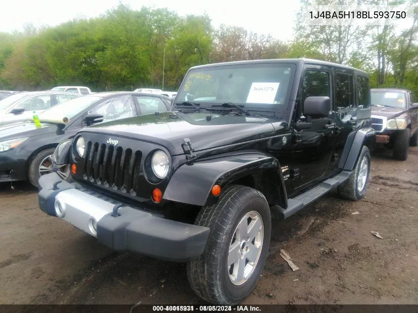 1J4BA5H18BL593750 2011 Jeep Wrangler Unlimited Sahara